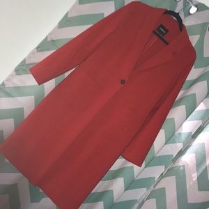 Red A- line Coat by Express